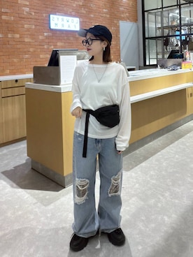 「LOWRYS FARM（ローリーズファーム）のアイテム（スニーカー）」を使った、ヒトミさん（レディース・146cm）の秋コーディネート