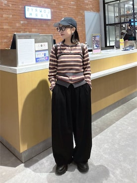 「LOWRYS FARM（ローリーズファーム）のアイテム（その他パンツ）」を使った、ヒトミさん（レディース・146cm）の秋コーディネート