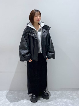 「アイテム（ブルゾン）」を使った、ヒトミさん（レディース・146cm・30代）の秋コーディネート