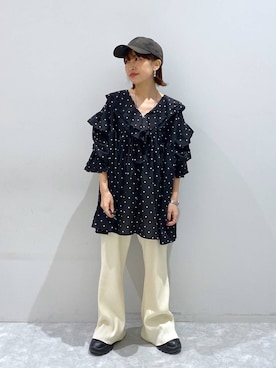 「アイテム（タンクトップ）」を使った、ヒトミさん（レディース・146cm・30代）の秋コーディネート