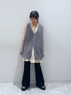 「アイテム（タンクトップ）」を使った、ヒトミさん（レディース・146cm・30代）の夏コーディネート