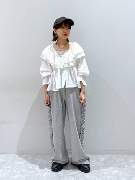 「アイテム（スウェットパンツ）」を使った、ヒトミさん（レディース・146cm・30代）の秋コーディネート