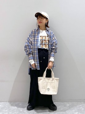 「アイテム（キャップ）」を使った、ヒトミさん（レディース・146cm・30代）の秋コーディネート