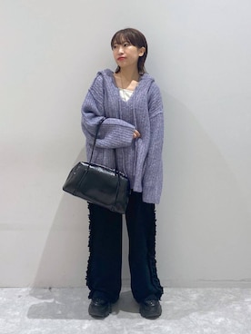 「アイテム（スウェットパンツ）」を使った、ヒトミさん（レディース・146cm・30代）の秋コーディネート