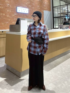 「PAGEBOY（ページボーイ）のルーズサマービーニー（ニットキャップ/ビーニー）」を使った、ヒトミさん（レディース・146cm）の夏コーディネート