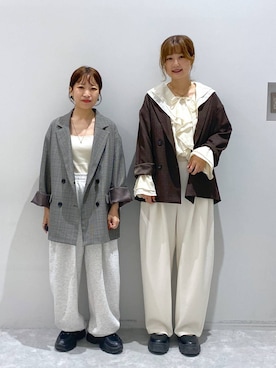「アイテム（テーラードジャケット）」を使った、ヒトミさん（レディース・146cm・30代）の秋コーディネート