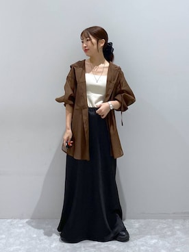 「アイテム（バレッタ/ヘアクリップ）」を使った、ヒトミさん（レディース・146cm）の秋コーディネート