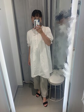「ゴールドイヤリング」｜Aliceさん（レディース・156cm）の夏コーディネート