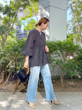 「RIVE DROITE（リヴドロワ）のアイテム（その他シューズ）」を使った、なみさん（レディース・161cm）の夏コーディネート