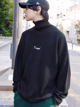 「KANGOL（カンゴール）のアイテム（トップス）」を使った、むさし君さん（メンズ・178cm）の秋コーディネート