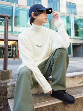 「KANGOL（カンゴール）のアイテム（トップス）」を使った、むさし君さん（メンズ・178cm）の秋コーディネート