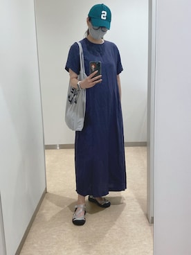 「CANAL JEAN（キャナルジーン）のアイテム（ワンピース）」を使った、fin*さん（レディース・164cm）の夏コーディネート