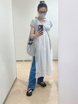 「RED CHOP WORKS（レッドチョップワークス）のアイテム（ワンピース/ドレス）」を使った、fin*さん（レディース・164cm）の夏コーディネート