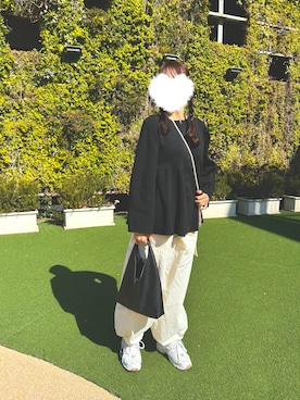 「NEW BALANCE（ニューバランス）の＜New Balance＞ML725 WHT スニーカー（スニーカー、ホワイト系）」を使った、uu!さん（レディース・157cm）の春コーディネート