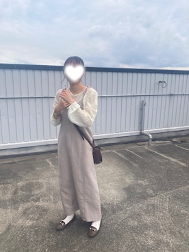 「シア―ブラウス」｜「アイテム（ワンピース/ドレス）」を使った、uu!さん（レディース・157cm）の夏コーディネート