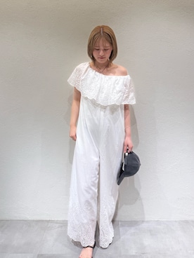 「GALENA（LOUNGEDRESS）（ガレナ）のアイテム」を使った、清水ひなさん（レディース・162cm）の夏コーディネート