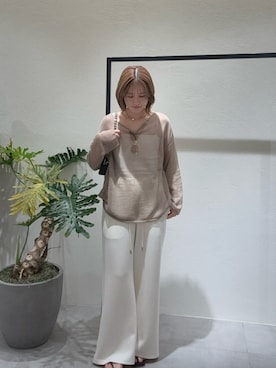 「GALENA（LOUNGEDRESS）（ガレナ）のアイテム」を使った、清水ひなさん（レディース・162cm）の春コーディネート