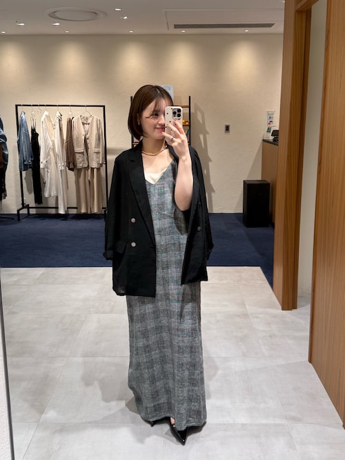 Loungedress（ラウンジドレス） ワンピース チェックリネンキャミ
