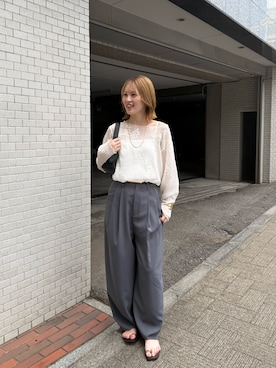 「GALENA（LOUNGEDRESS）（ガレナ）のアイテム」を使った、清水ひなさん（レディース・162cm）の夏コーディネート