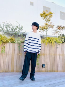 「Right-on（ライトオン）のアイテム（パンツ）」を使った、DAICHIさん（メンズ・170cm）の春コーディネート