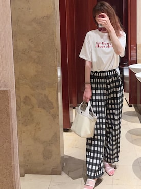 「AMAIL（アマイル）のアイテム（パンツ）」を使った、yukiさん（レディース・169cm）の夏コーディネート