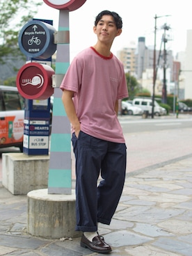 「NUMERALS（ヌメラルズ）のアイテム（Tシャツ/カットソー）」を使った、ぜっきーさん（メンズ・165cm）の夏コーディネート