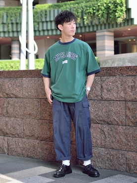 「KLEMAN（クレマン）のアイテム（その他シューズ）」を使った、ぜっきーさん（メンズ・165cm）の夏コーディネート