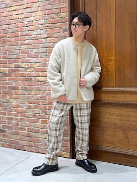 「ニコアンド」｜「アイテム（ブルゾン）」を使った、ぜっきーさん（メンズ・165cm）の秋コーディネート