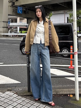 「アイテム（ブルゾン）」を使った、lisaさん（レディース・173cm）の夏コーディネート
