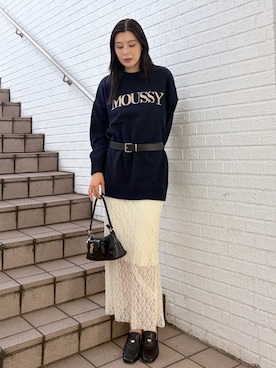 「MOUSSY（マウジー）のアイテム（ローファー）」を使った、lisaさん（レディース・173cm）の秋コーディネート