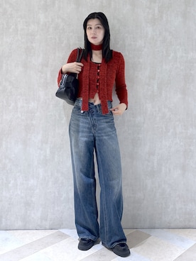 「アイテム（キャミソール）」を使った、lisaさん（レディース・173cm）の秋コーディネート