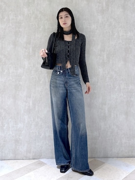 CROSS WAIST WIDE STRAIGHT/クロスウエストワイドストレート