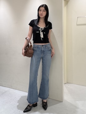 「MOUSSY（マウジー）のアイテム（トップス）」を使った、lisaさん（レディース・173cm）の春コーディネート