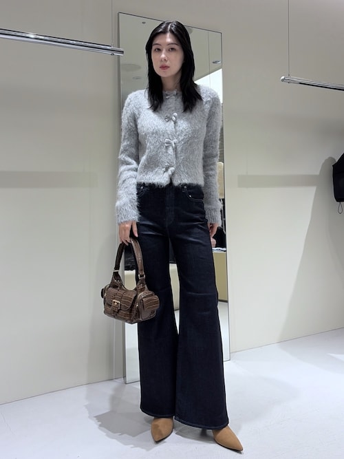 MOUSSY フロントリボンカーディガン FRONT RIBBON カーディガン｜マウジーの通販｜&mall（アンドモール