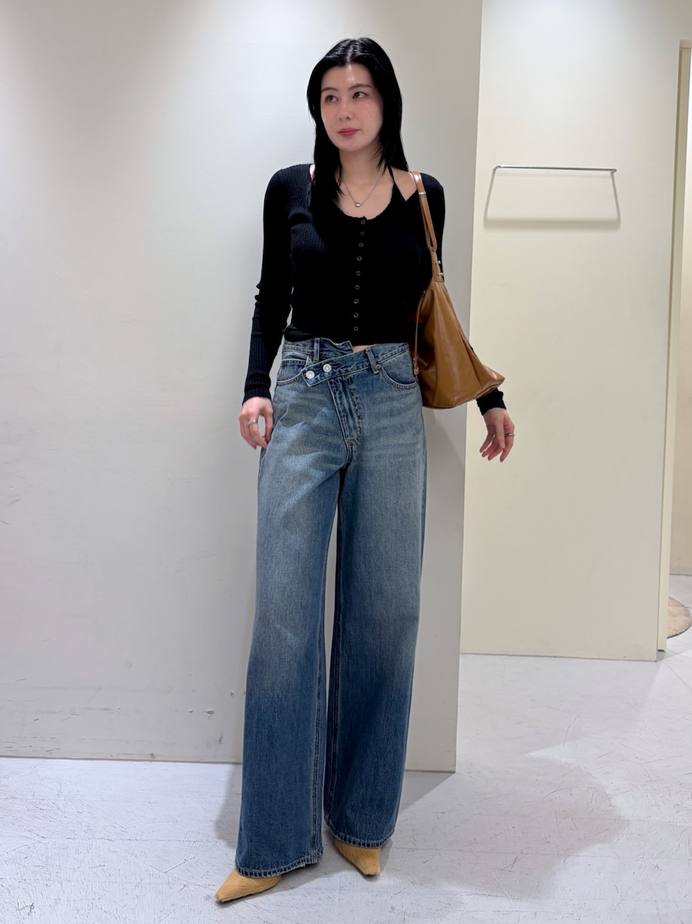 ニット MOUSSY（マウジー） トップス KNIT DOUBLE NECK MOUSSY　マウジー　HALTER セーター NECK 「26年SS新作」HALTER トップス