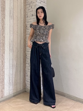 「アイテム（シャツ/ブラウス）」を使った、lisaさん（レディース・173cm）の夏コーディネート