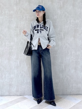 「MOUSSY（マウジー）の【25年AW新作】BELTED ミュール（パンプス）」を使った、lisaさん（レディース・173cm）の秋コーディネート