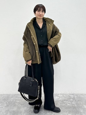 「アイテム（サロペット/オーバーオール）」を使った、SuUさん（レディース・167cm）の秋コーディネート