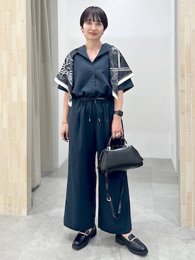 「アイテム（オールインワン・サロペット）」を使った、SuUさん（レディース・167cm・40代）の夏コーディネート