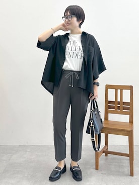 「アイテム（スラックス）」を使った、SuUさん（レディース・167cm・40代）の夏コーディネート