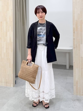 「Elura（エルーラ）のアイテム」を使った、SuUさん（レディース・167cm）の春コーディネート