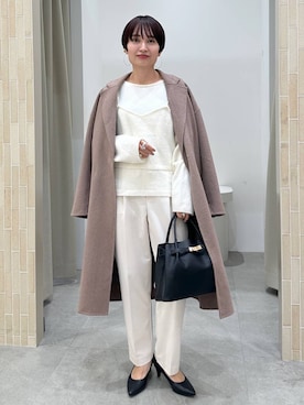 「アイテム（チェスターコート）」を使った、SuUさん（レディース・167cm）の秋コーディネート