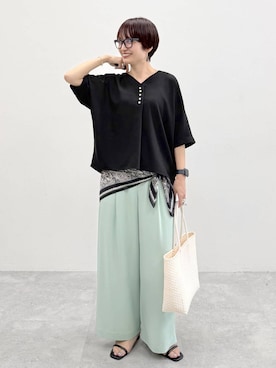 「Elura（エルーラ）のアイテム」を使った、SuUさん（レディース・167cm）の春コーディネート