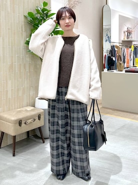 「アイテム（ブルゾン）」を使った、SuUさん（レディース・167cm・40代）の冬コーディネート