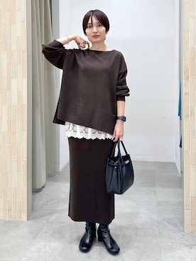 「アイテム（タンクトップ）」を使った、SuUさん（レディース・167cm・40代）の秋コーディネート