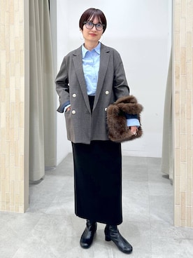 「アイテム（テーラードジャケット）」を使った、SuUさん（レディース・167cm・40代）の秋コーディネート