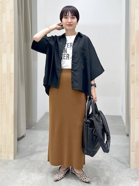 「人気アイテムをチェック！」｜「アイテム（シャツ/ブラウス）」を使った、SuUさん（レディース・167cm）の夏コーディネート