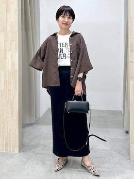 「人気アイテムをチェック！」｜「アイテム（シャツ/ブラウス）」を使った、SuUさん（レディース・167cm）の夏コーディネート