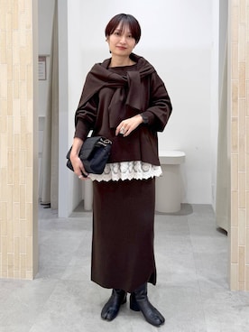 「Elura（エルーラ）のアイテム」を使った、SuUさん（レディース・167cm）の冬コーディネート