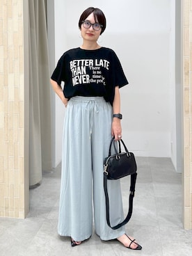 「アイテム（ハンドバッグ）」を使った、SuUさん（レディース・167cm・40代）の夏コーディネート
